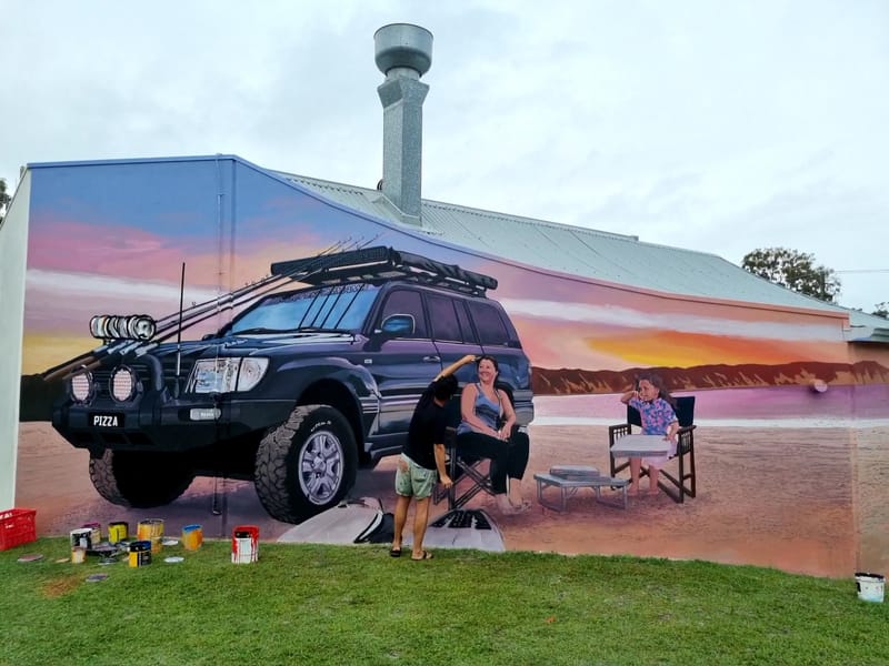 The Rainbow Beach Mural Trail was part of the 2022 Gympie Region Studio Trail