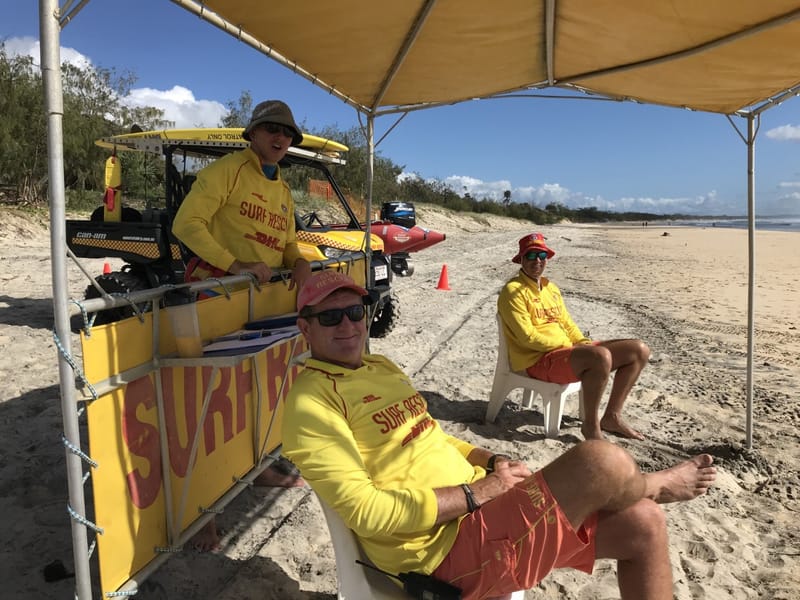 Please respect our lifesavers on patrol at Rainbow Beach - they are all unpaid volunteers who work or study like Anton Klekar