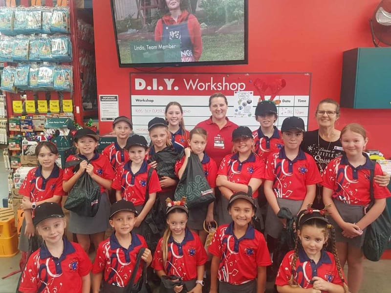TCB School - Our choir with their Bunnings goodies bags