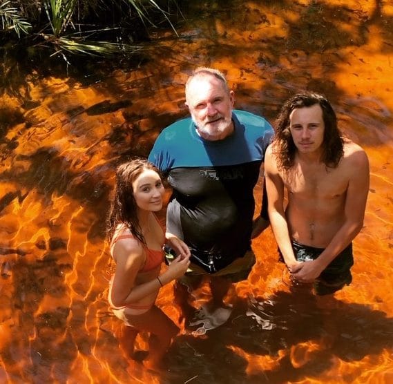 Al with his “two beautiful children” Ashlee and Harri Young