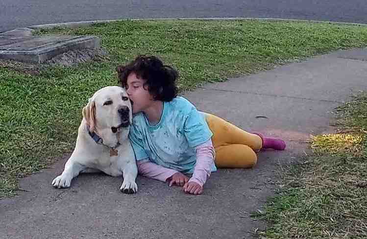 Valli Slater - Akira with her dog Jagger