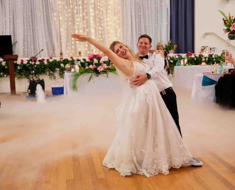 Shelby and Alex Ward were married at the wedding hotspot Rainbow Beach, with photo by Rainbow Beach Wedding Photography